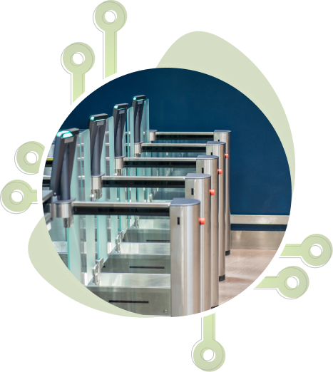 Security gate with motion sensor