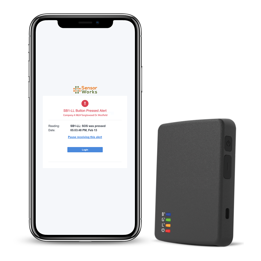 Panic button was pressed showing an alert noticiation on a smartphone