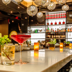 drinks on bar