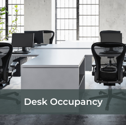 Empty desk and chair inside an office