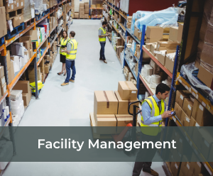 Workers sorting inventory inside a warehouse