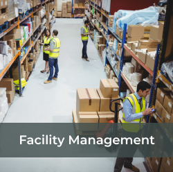 Warehouse employees in a facility