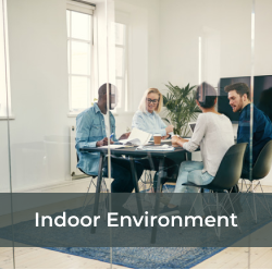 Employees having a meeting inside a conference room