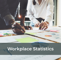 Office worker analyzing statistics